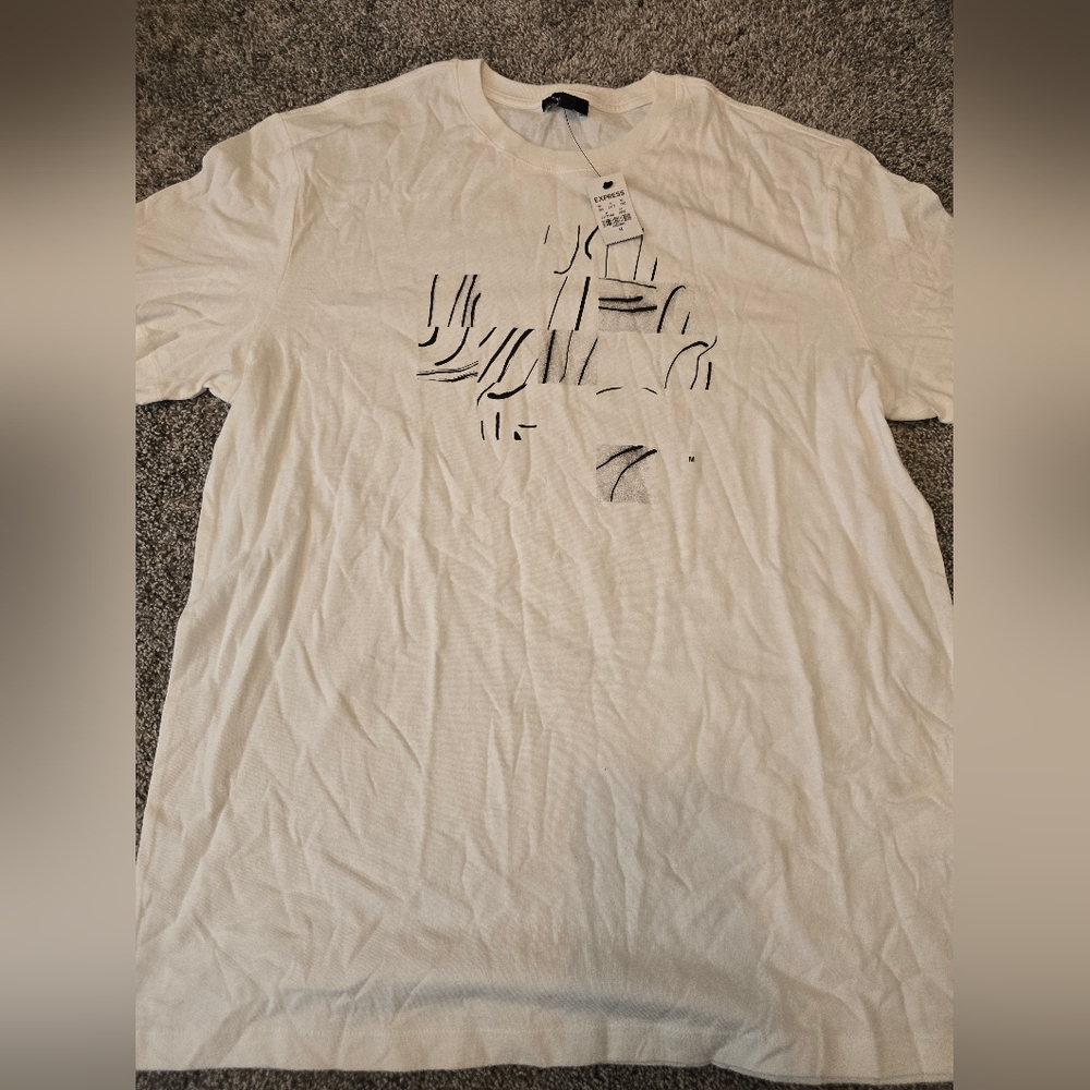 Men's Express White Graphic Tee